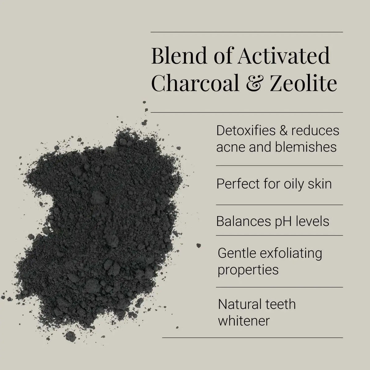 Zeolite With Activated Charcoal Powder - 60g