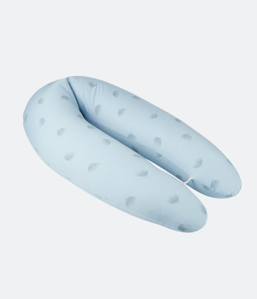 U-shape button maternity pillow blue dandelions