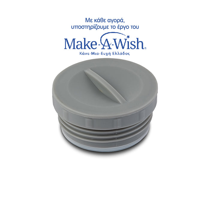 Round stainless steel insulated lunch box "We Care", green 400ml