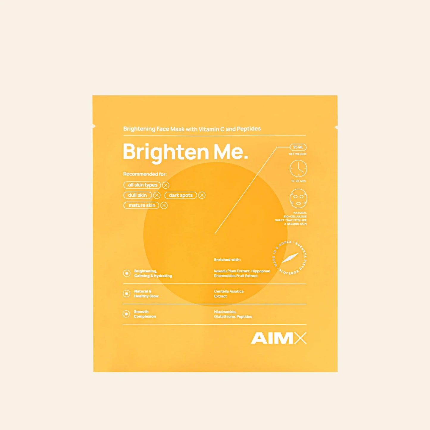 AIMX "Brighten Me" Sheet Mask With Vitamin C
