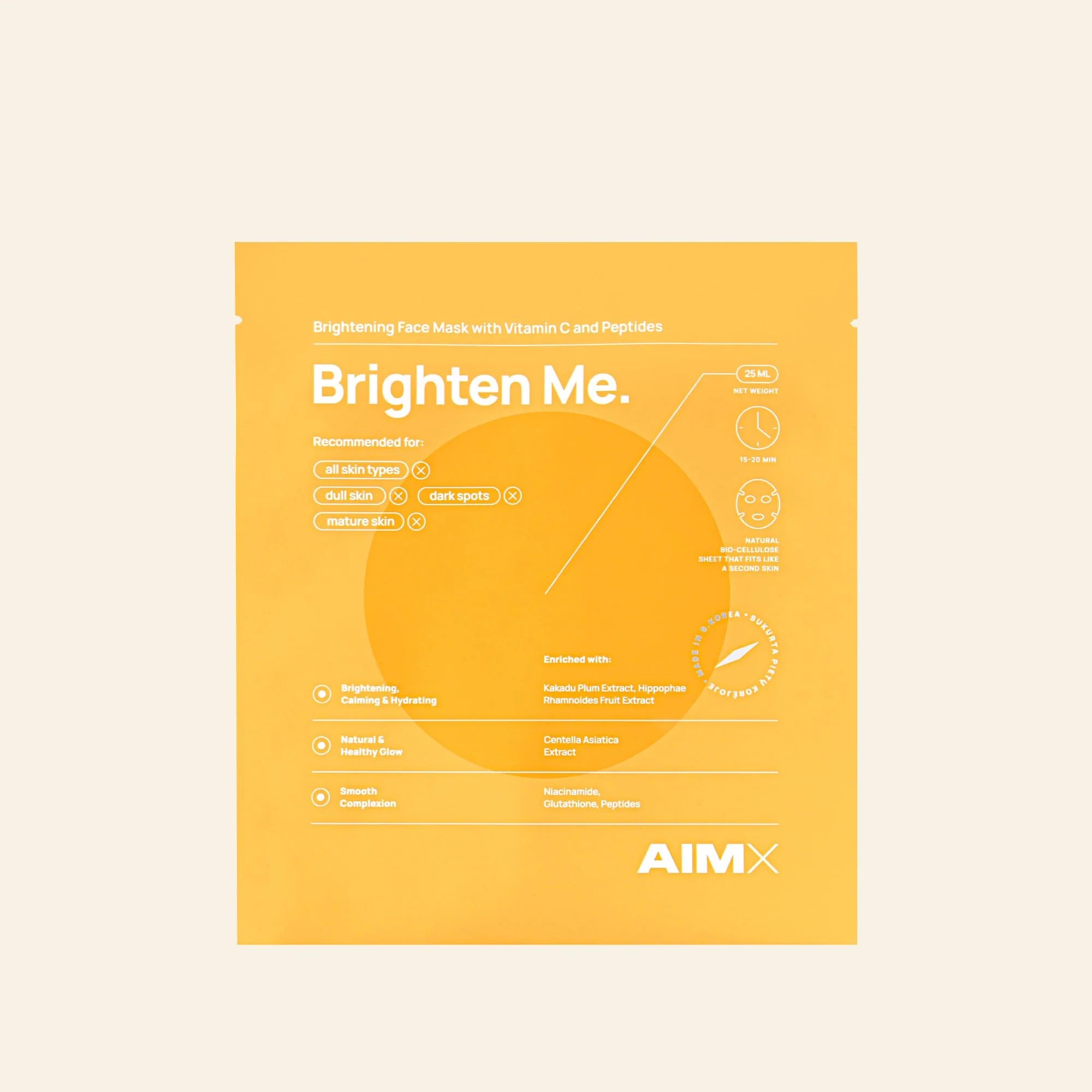 AIMX "Brighten Me" Sheet Mask With Vitamin C