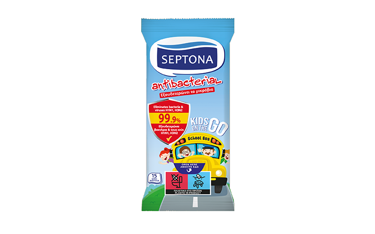 Antibacterial hand wipes kids on the go