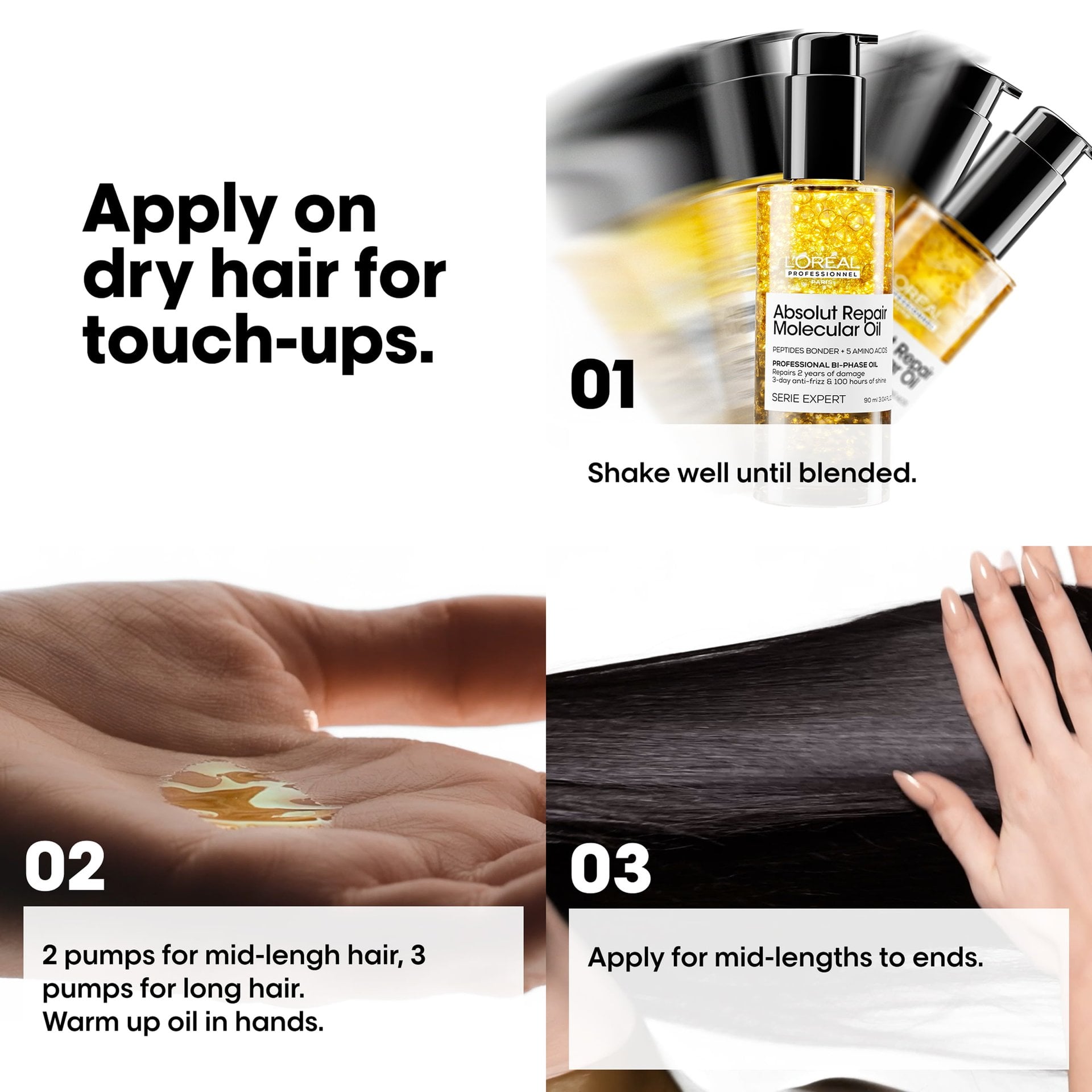 Professional Bi-phase Oil for damaged hair.