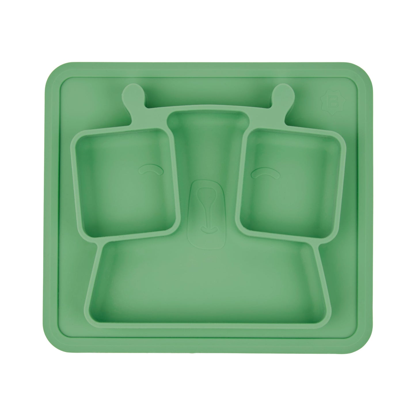 Assiette compartimentée anti-dérapante