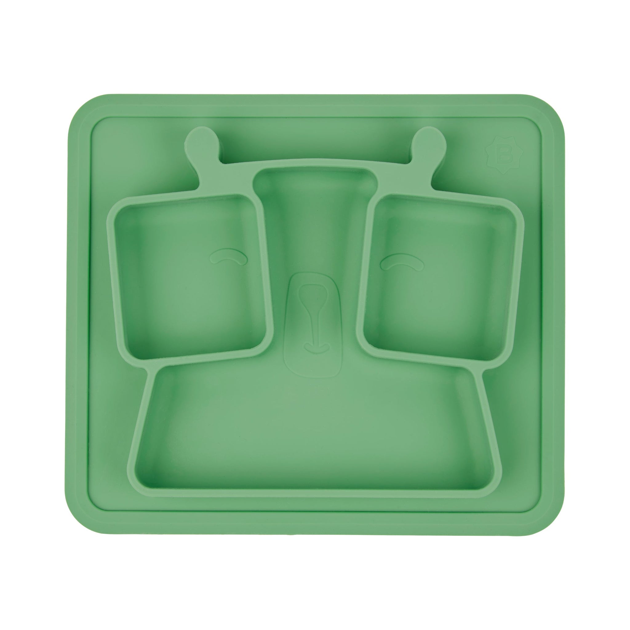 Assiette compartimentée anti-dérapante