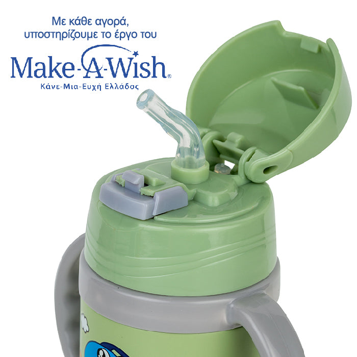 Bottiglia termica in acciaio inossidabile "We Care", verde 300ml