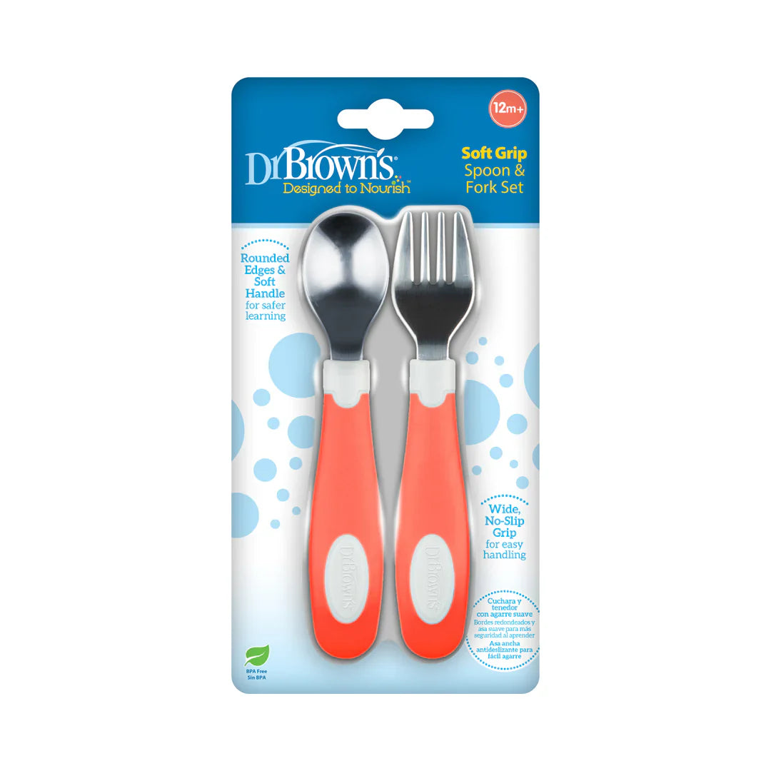 Dr Brown's  Soft Grip Spoon & Fork Set