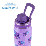 Stainless steel thermos bottle with spout "We Care", Purple Floral 500ml
