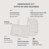 Video baby monitor Videovoice 3.2" - 3035