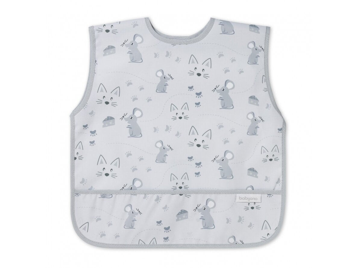 Babyono apron mouse grey 1641/01