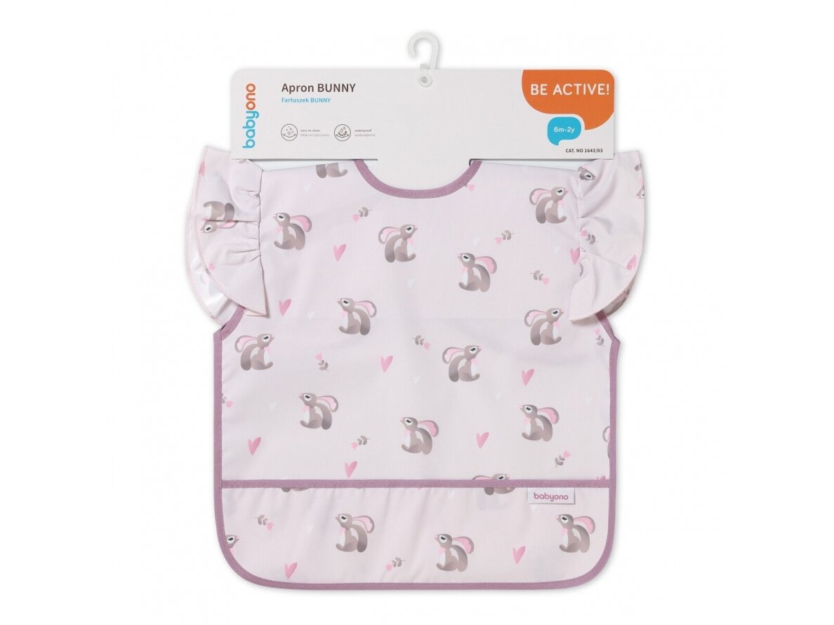 Babyono apron bunny pink 1641/03
