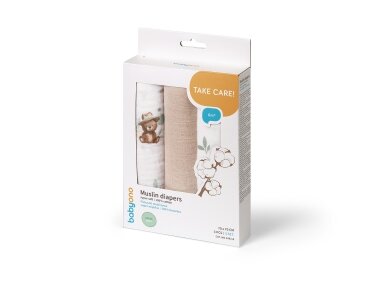BabyOno muslin diapers beige 348/14