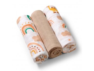 BabyOno muslin diapers, rudas, 348/08