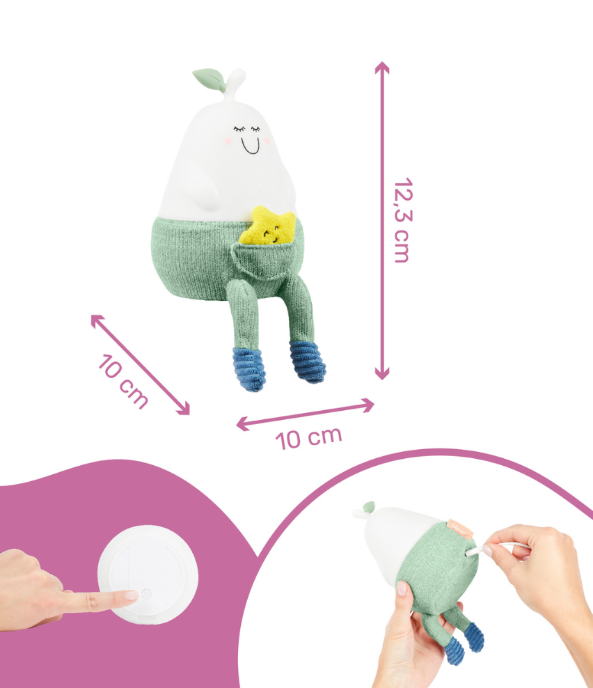 Badabulle Pear-Shaped Silicone Night Light