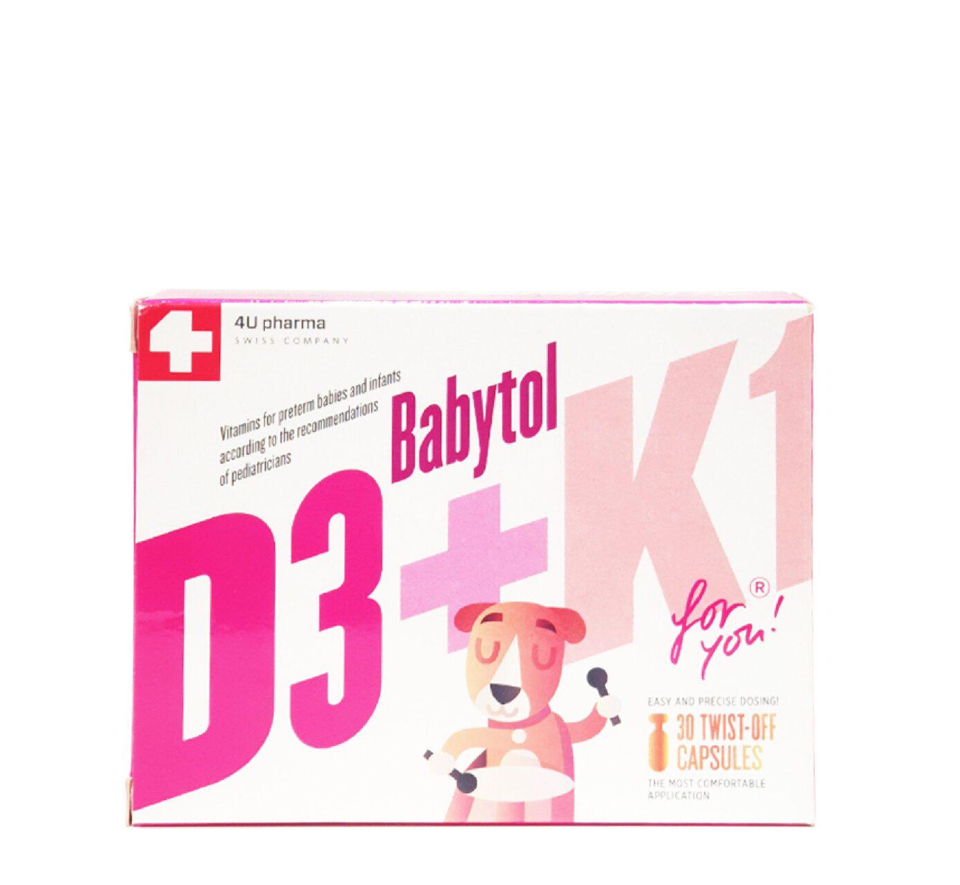BABYTOL D3 + K1 *30KAPS - Halsa