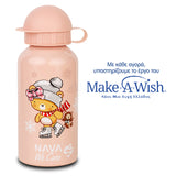 Aluminum water bottle "We Care" pink 400ml