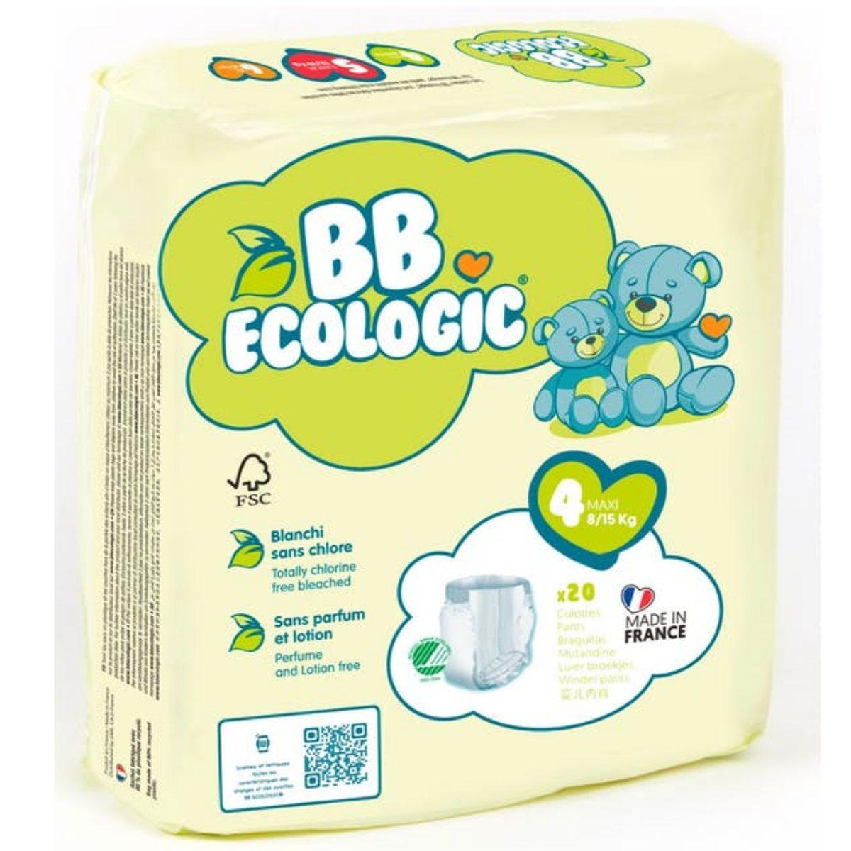 BB ECOLOGIC MAXI 8/15 KG PANTS T 4 *20 PCS - Halsa