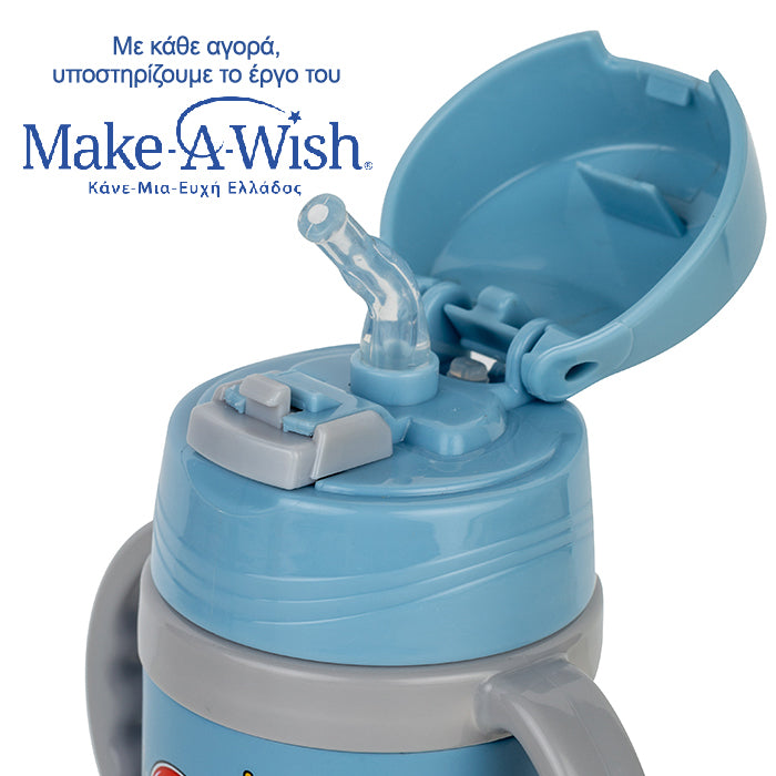 Stainless steel insulated water bottle "We Care" blue 300ml