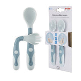 Bendable baby cutlery, blue