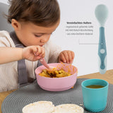 Bendable baby cutlery, blue