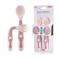 Bendable baby cutlery, pink