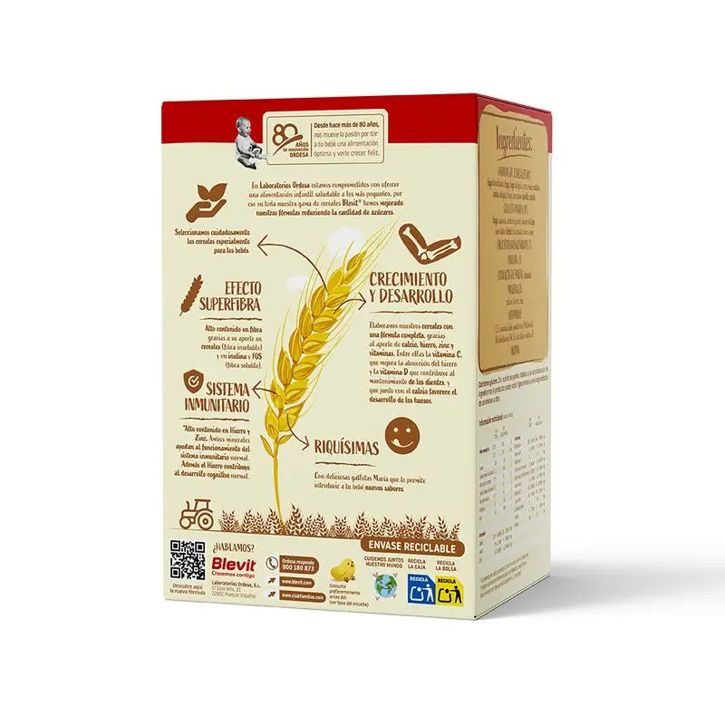 Blevit Baby Food Superfibre 8 Cereali & Biscuit 500gr