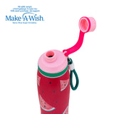 Stainless steel vacuum travel bottle with pouring lid "We Care", Watermelon 650ml