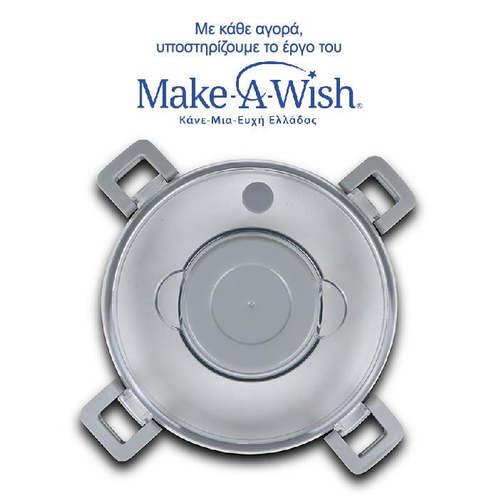 Round stainless steel insulated lunch box "We Care", blue 850ml