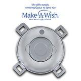 Round stainless steel insulated lunch box "We Care", blue 850ml