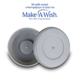 Round stainless steel insulated lunch box "We Care", blue 850ml