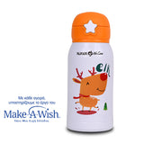 Stainless steel insulated water bottle "We Care" white 500ml