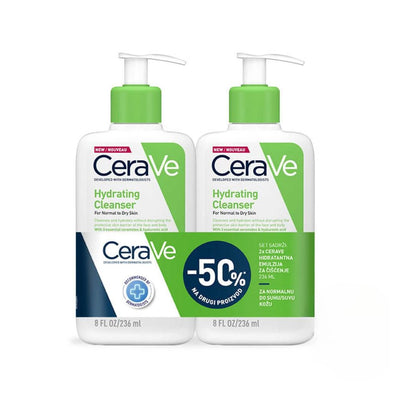 CeraVe сет - хидратантен дуо за чистење (за нормална до сува кожа)