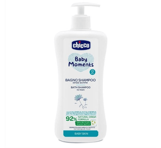 Chicco Baby Moments Bath Shampoo 0M+ (*750ml) - Halsa