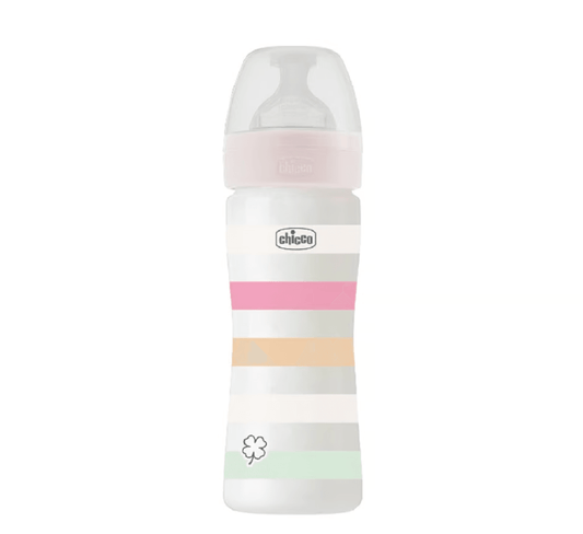 Chicco Shishe Plastike Well-Being 2M+ (*250ml) - Halsa