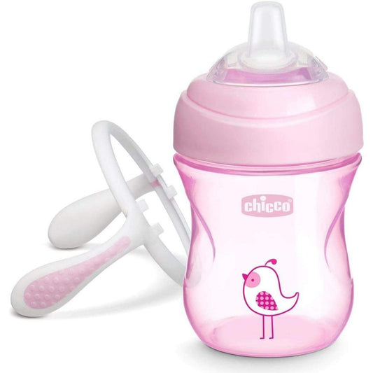 Chicco Transition 4m+ Feeding Cup Pink - Halsa