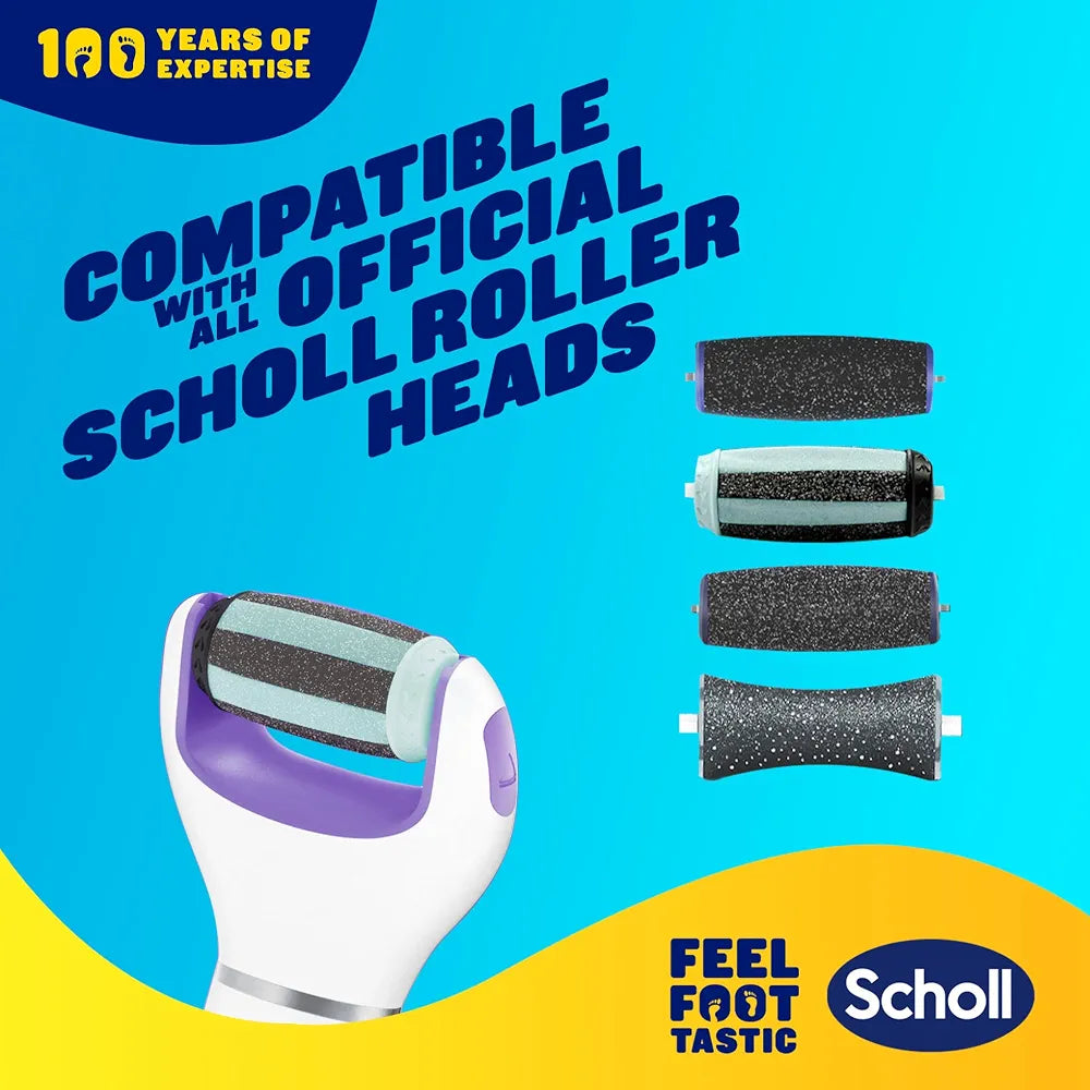 Scholl ExpertCare 2-in-1 File & Smooth. Dual Speed Pedi Electric Foot File for Hard Skin and Callus Removal. Batteries Included