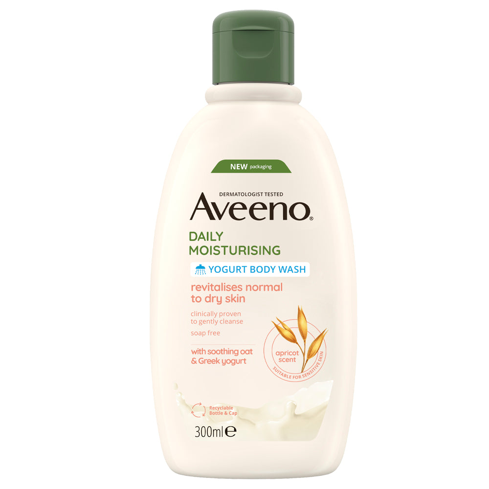 AVEENO® DAILY MOISTURISING YOGURT BODY WASH, APRICOT & HONEY SCENT