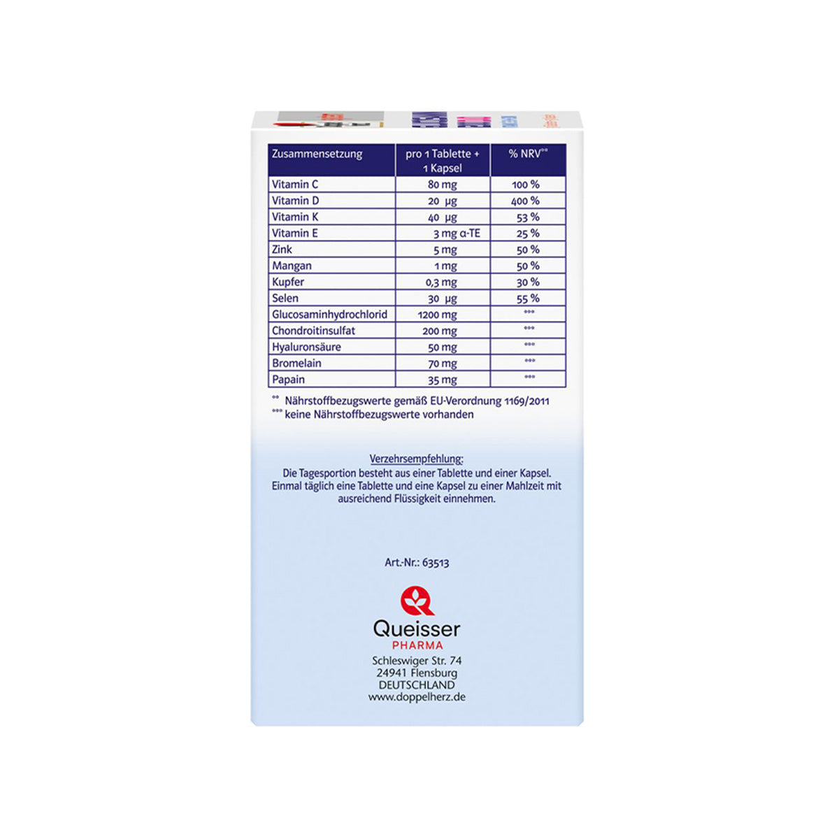 Doppelherz – Glucosamin Duo 1200