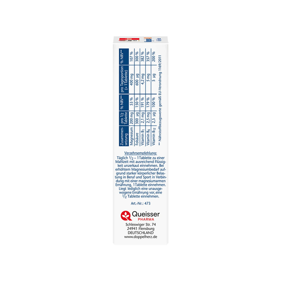 Doppelherz Magnesium 400 (+ B1 + B6 + B12 + Acid Folik)