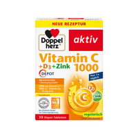 DoppelHerz – Vitaminë C 1000 + D 1000 IU + Zink