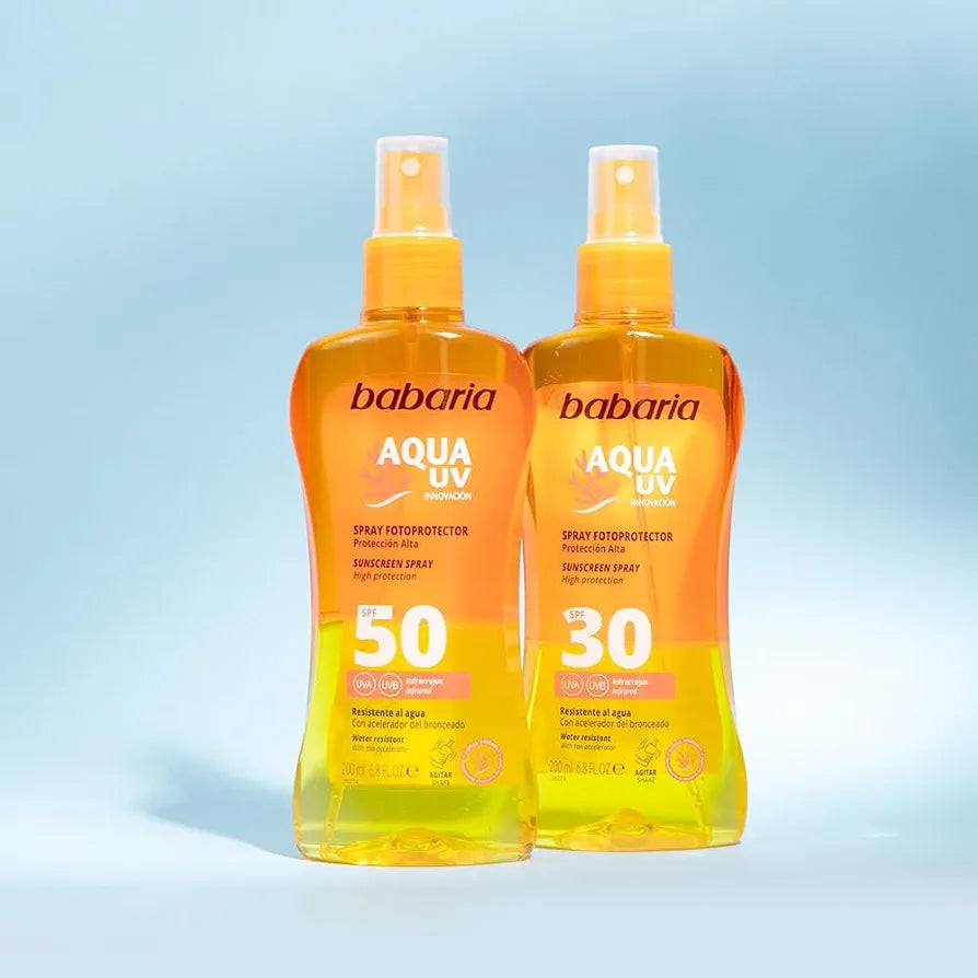 BABARIA 1060372 Beauty Care Spray Aqua Bifasica SPF50 UV 200ml for Adults, Made for Long-Lasting Everyday Fragrance wear, 200ml, spf50