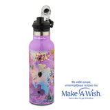 Stainless steel vacuum travel bottle with pouring lid We Care", lilac 500ml