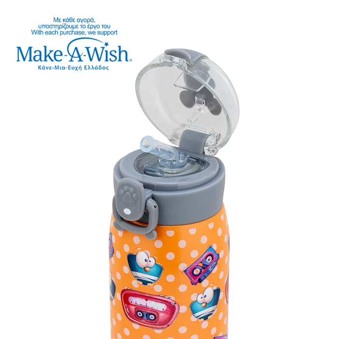 Stainless steel insulated water bottle "We Care", Radio Cassette 500ml