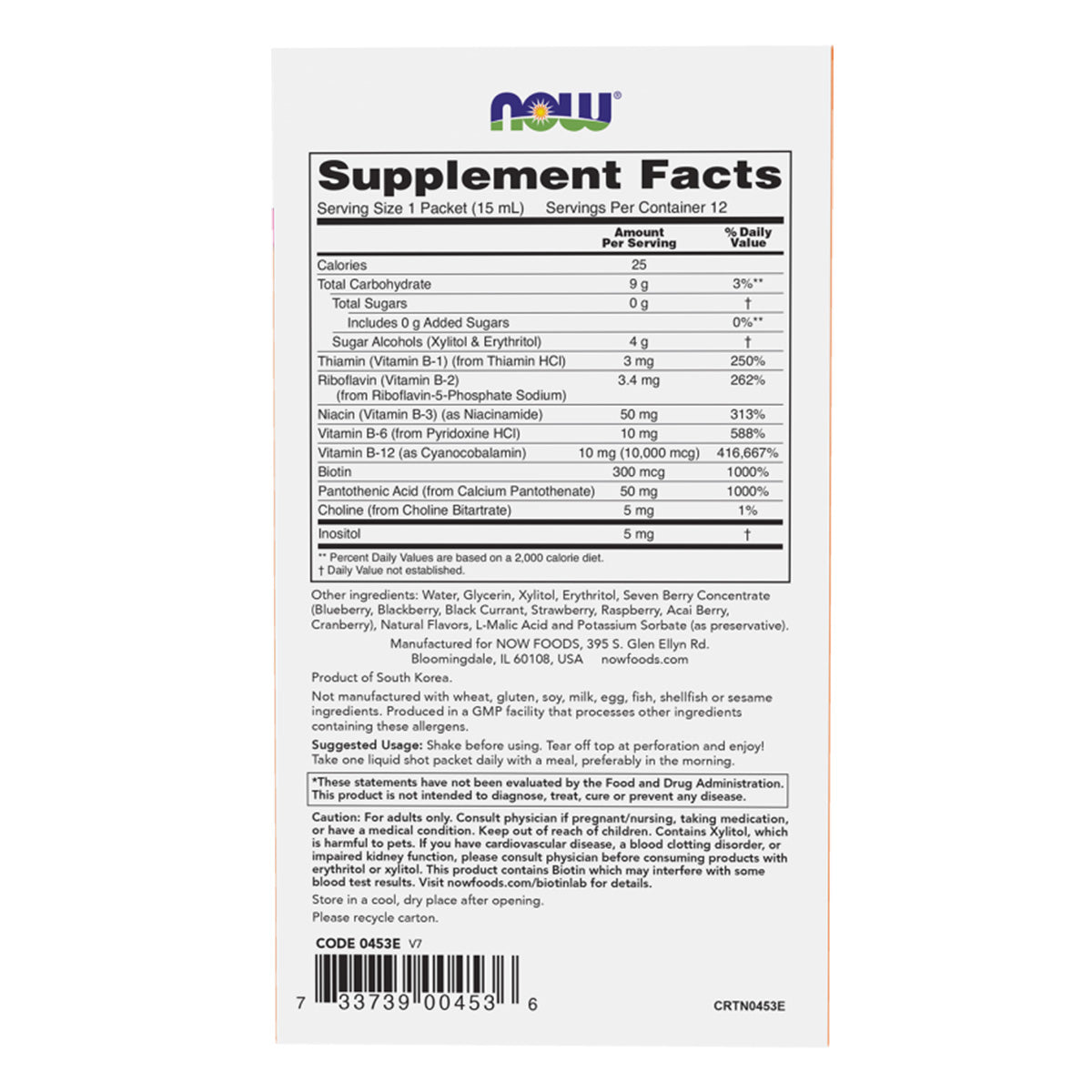 ENERGY B-12 NOW SHOT 15ML  12 PACK