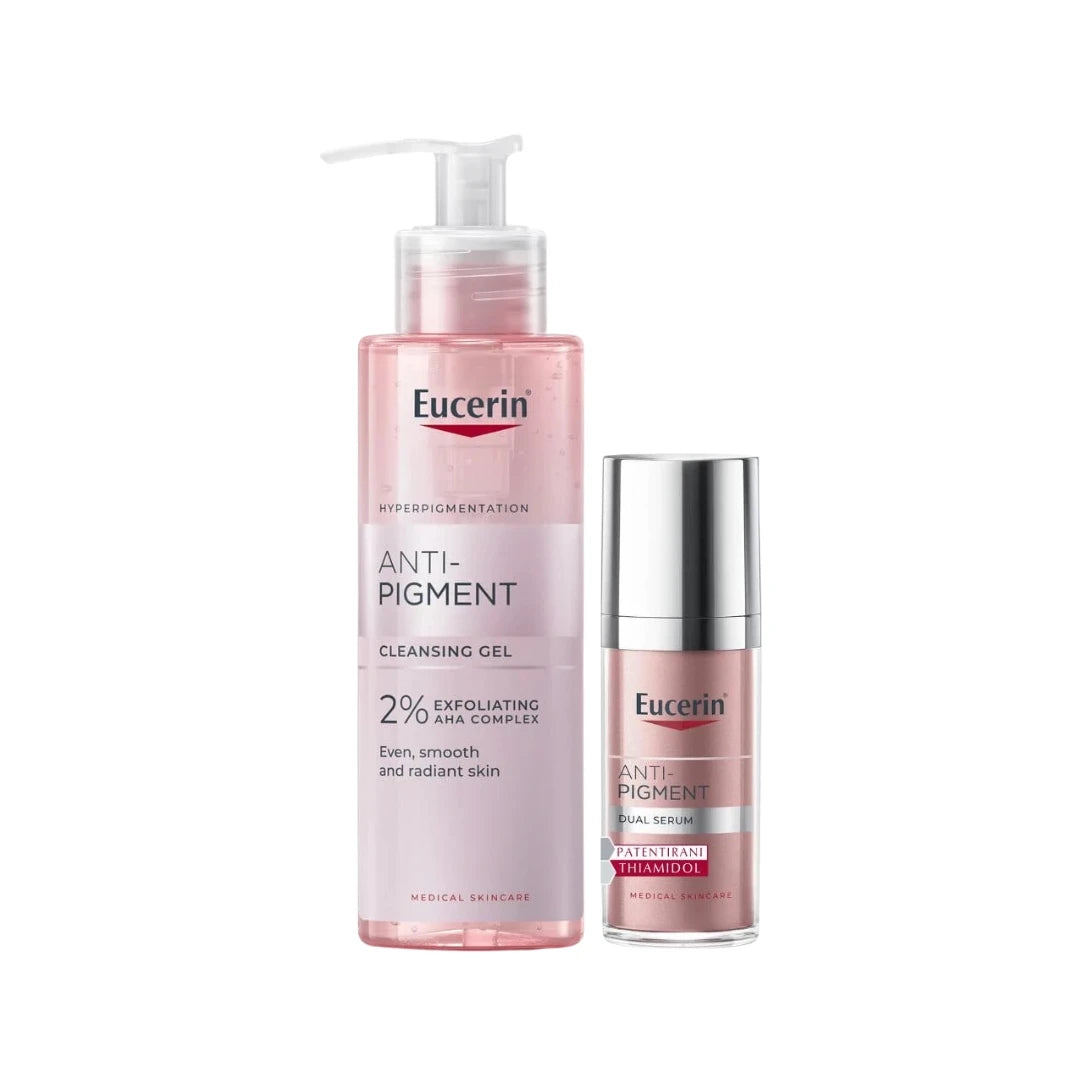 Eucerin® PROMO Anti Pigment Dvofazni Serum Protiv Hiperpigmentacija 30 mL i Gel za čišćenje Lica i Kože Sklone Hiperpigmentacijama 200 mL