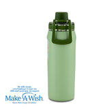 Stainless steel thermos bottle with spout "We Care", Green Floral 500ml