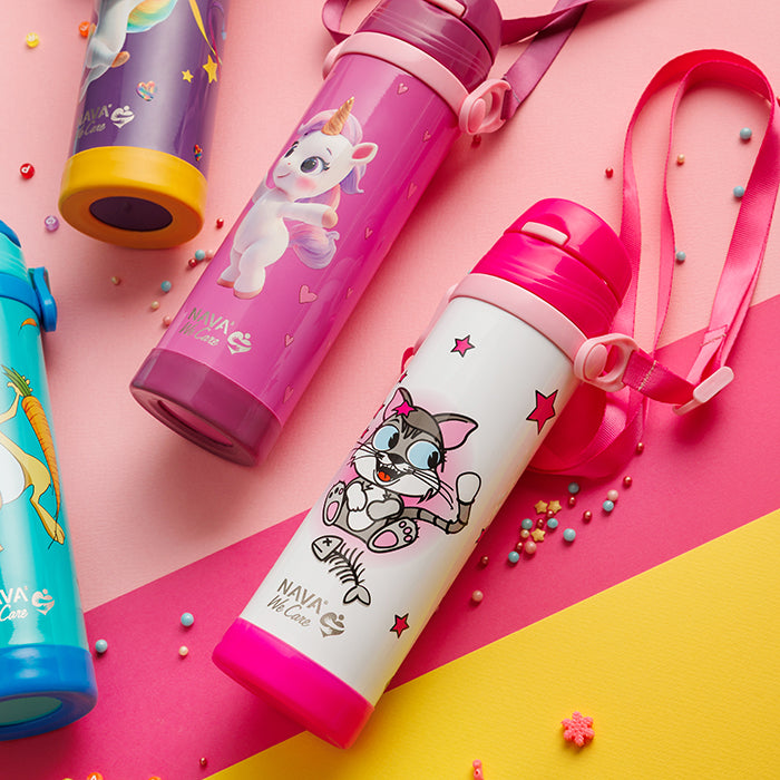 Stainless steel insulated water bottle "We Care", Kitty 500ml