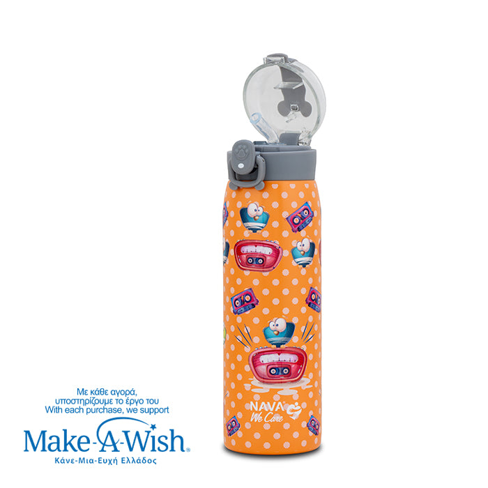 Stainless steel insulated water bottle "We Care", Radio Cassette 500ml