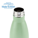 Stainless steel vacuum travel bottle bamboo "We care", Green Floral 500ml