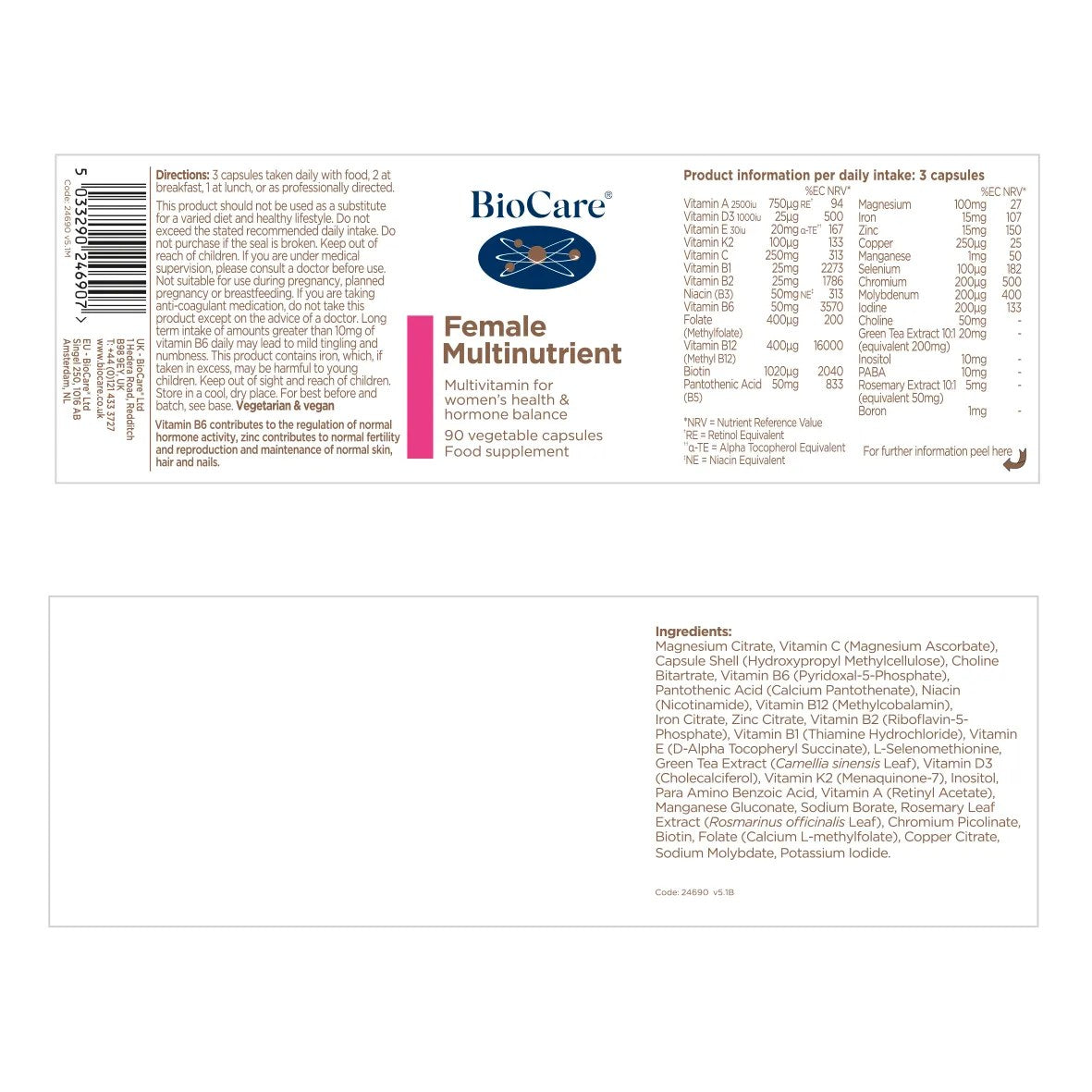 Female Multinutrient 90 Capsules